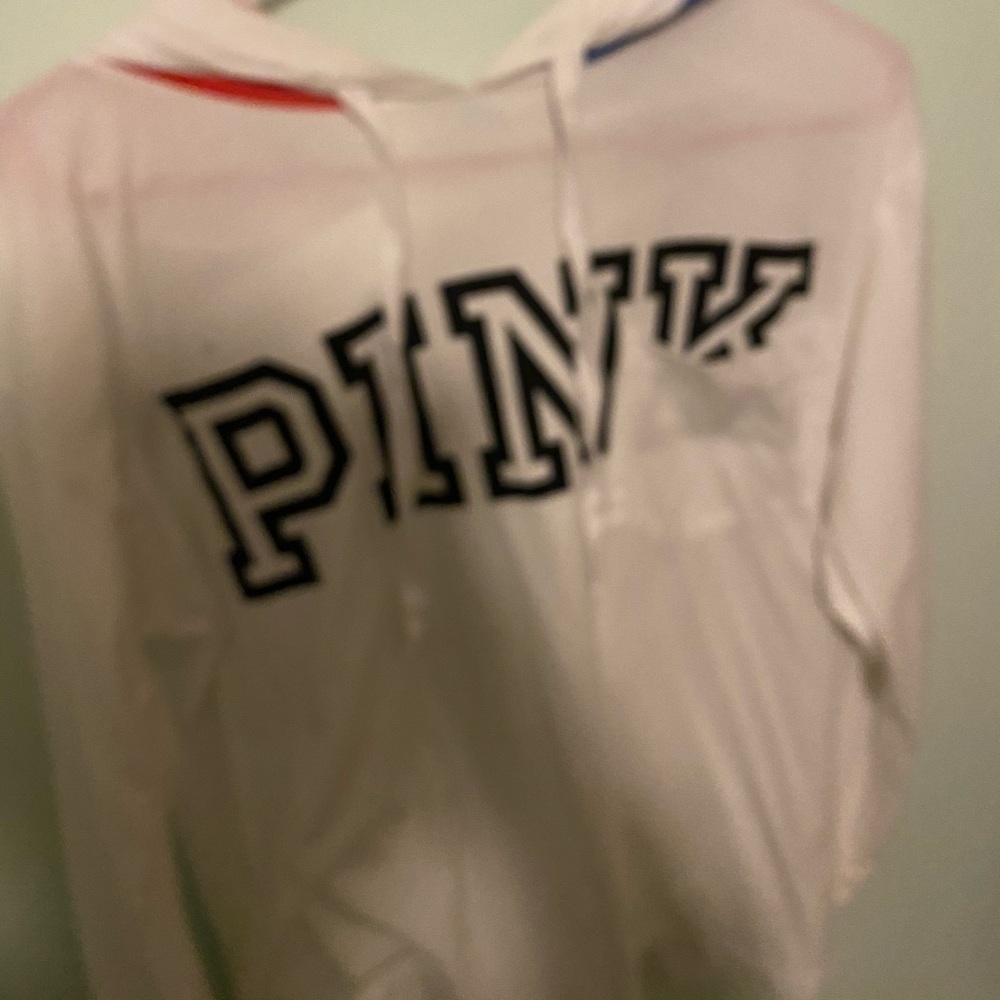 PINK fourth of july hooded long sleeve shirt